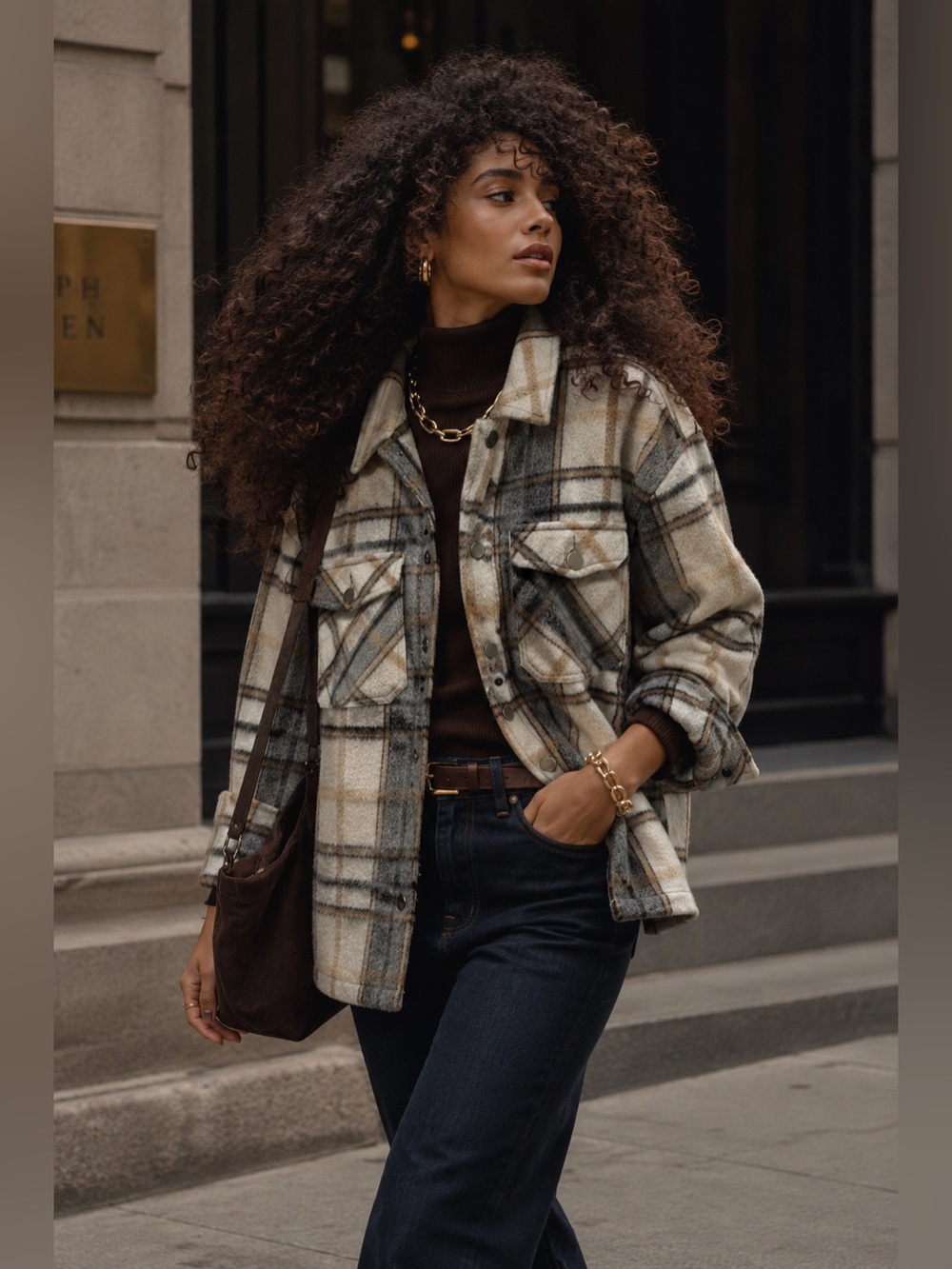Zara Women's Utility Jacket - Cream, Gray, and Tan